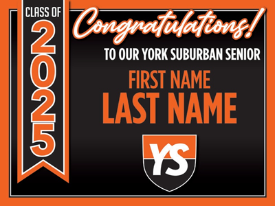 York Suburban Graduation Sign