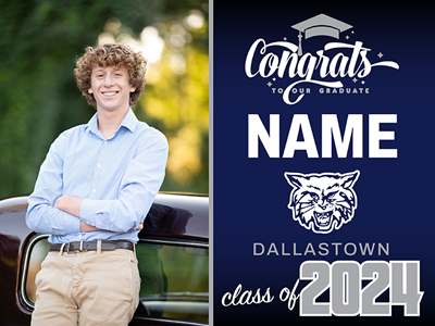 Dallastown Graduation Sign with Photo