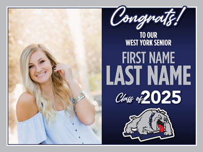 West York Graduation Sign with Photo