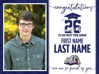 West York Graduation Sign with Photo