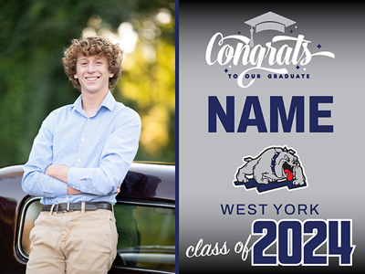 West York Graduation Sign with Photo