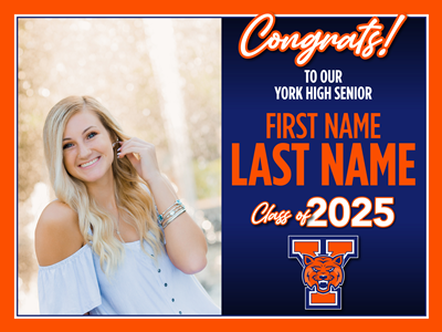 York High Graduation Sign with Photo