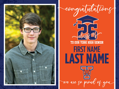 York High Graduation Sign with Photo