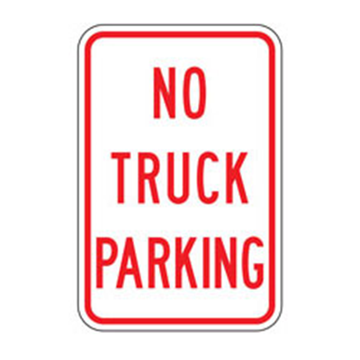 No Truck Parking Sign