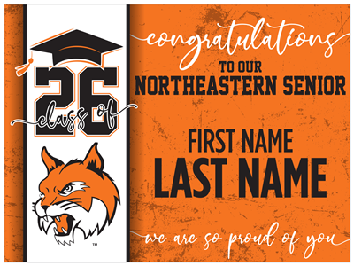 Northeastern Graduation Sign