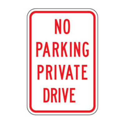 No Parking Private Driveway