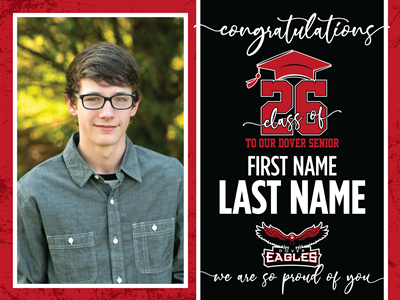 Dover Graduation Sign with Photo