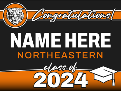 Northeastern Graduation Sign