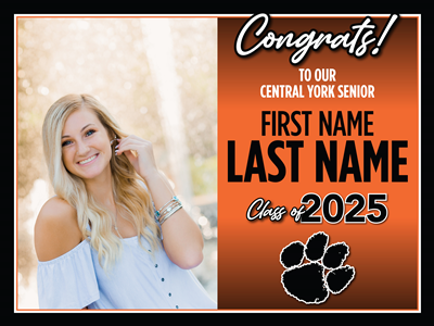 Central York Graduation Sign with Photo