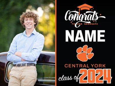 Central York Graduation Sign with Photo