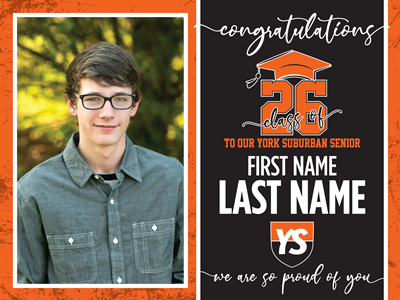 York Suburban Graduation Sign with Photo