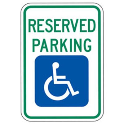 Reserved Parking Handicap Sign